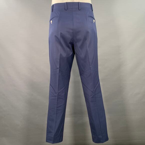 ASTOR & BLACK Size 44 Blue Contrast Stitch Single Breasted Notch Lapel Suit - Picture 5 of 16